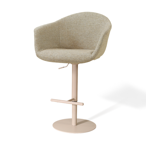 Nolon Niva-Otis tulp barkruk taupe melange - verstelbaar - beige poten