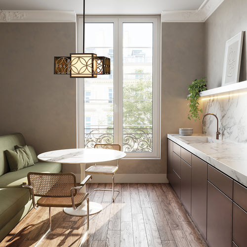 Elstead Remy - 1-lichts plafond hangende staaf goud, brons, E27