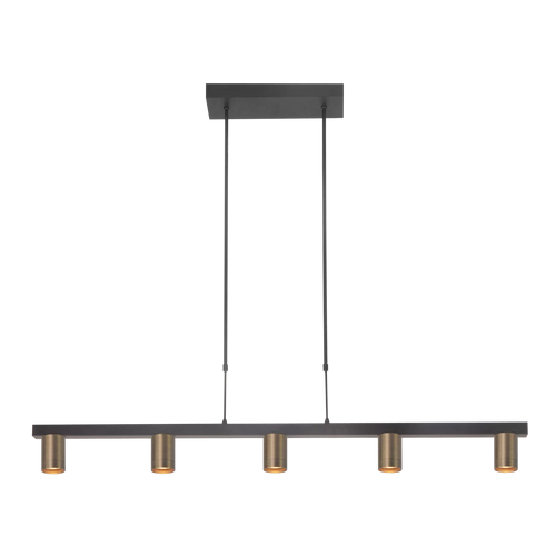 Highlight hanglamp Perugia - 5 lichts - 120  x 150   cm - zwart brons - vtwonen shop