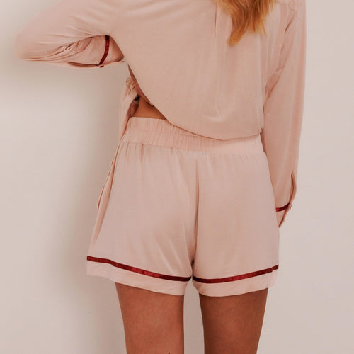 Coco & Cici - TENCEL Pyjama Short Dames Powder Peach - XL