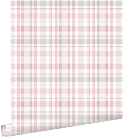 ESTAhome behang ruiten licht roze - 53 cm x 10.05 m - 138953
