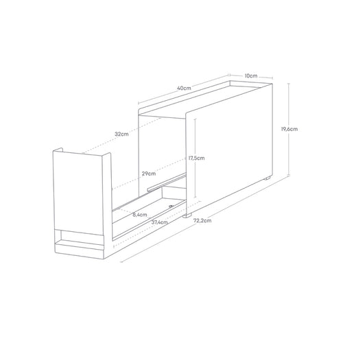 Yamazaki Tower Kruidenrek compact uitschuifbaar - Zwart