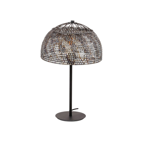 Giga Meubel Tafellamp Armor Open - Zwart/Bruin - 1-Lichts - 35x35x55cm