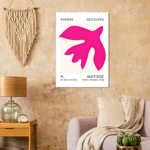 Artfulprints  Matisse – Floating forms pink   poster 70x100 cm - vtwonen shop