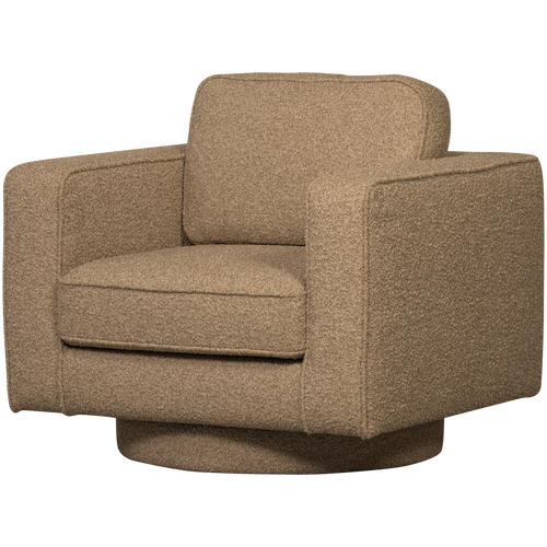 vtwonen draaifauteuil Lazy - Bouclé - Bruin