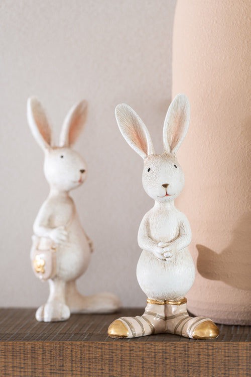 J-Line figuur Konijn Gekleed - polyresin - mix - 3 stuks - vtwonen shop