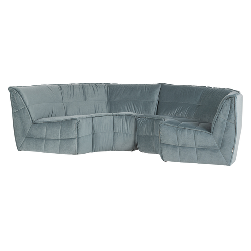 vtwonen hoekelement Cluster - Velvet - Turquoise Blauw - 81x205x91