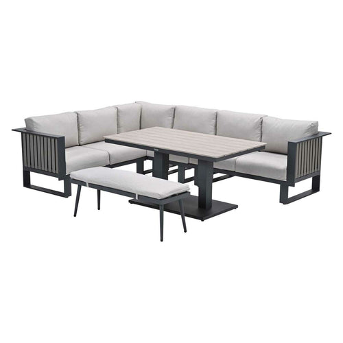 Garden Impressions lounge dining set Gabon taupe - 6-delig
