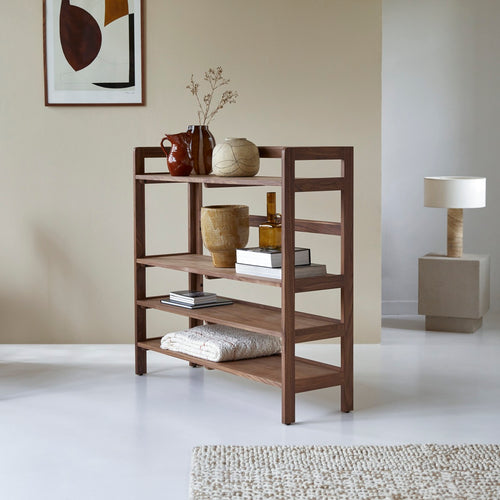 Tikamoon Boekenkast van notenhout - Bruin - vtwonen shop