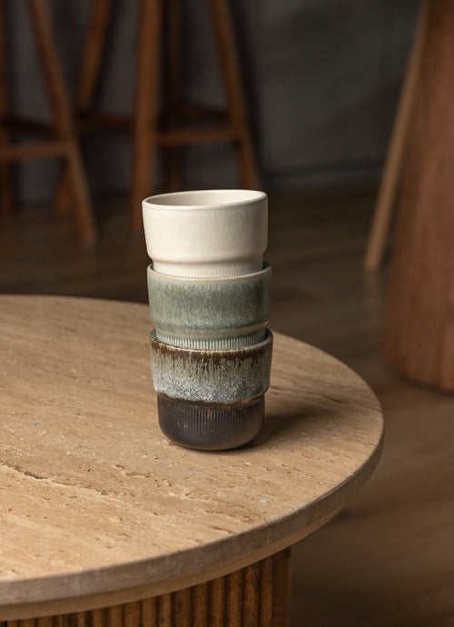 Mimo Homeware koffiekopje Ocean Breeze - 230 ml - set van 2 - vtwonen shop