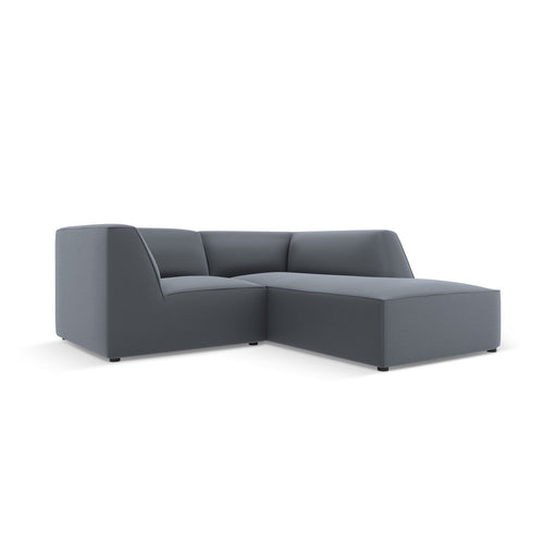 Cosmopolitan Design - Modulaire hoekbank rechts Siena 3-zits, imitatieleer donkerblauw - 180x186x69cm