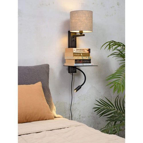 it's about RoMi wandlamp Florence - bruin - 24x22x52cm