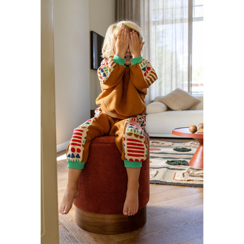 Dutchbone Bellevue Poef Rond Rood