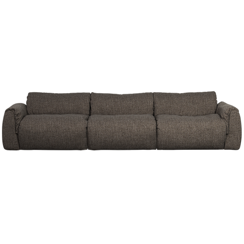 WOOOD 3-zits bank Baggy - Geweven Stof - Warmgrijs Melange -81x309x101 - vtwonen shop