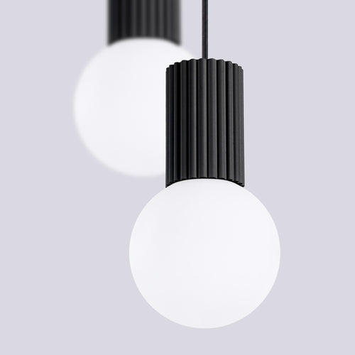 Sollux Lighting Hanglamp HALO 2P zwart - 15x15x120cm