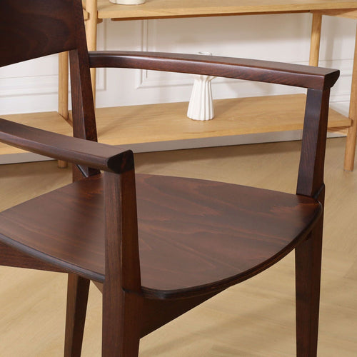 Fameg Felda Houten Eetkamerstoel Walnoot - Met Armleuning - vtwonen shop