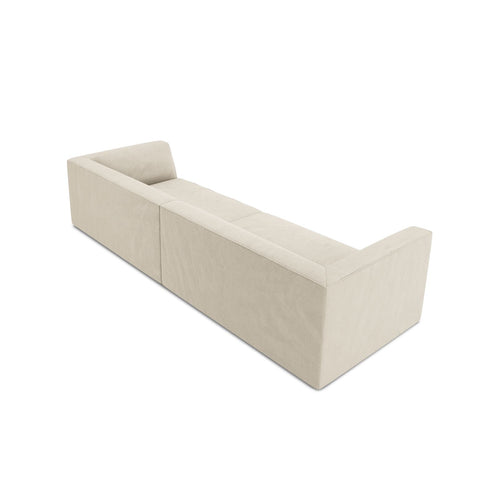 Cosmopolitan Design - Bank Siena 4-zits, ribfluwelen lichtbeige - 93x302x69cm