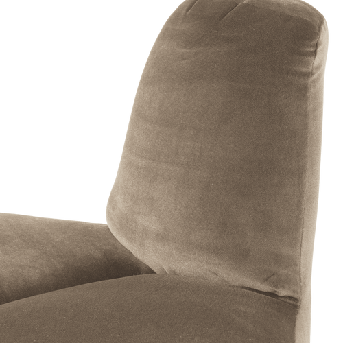 WOOOD eetbank hoek rond rugleuning Mojo - Velvet - Khaki - 83x73x73