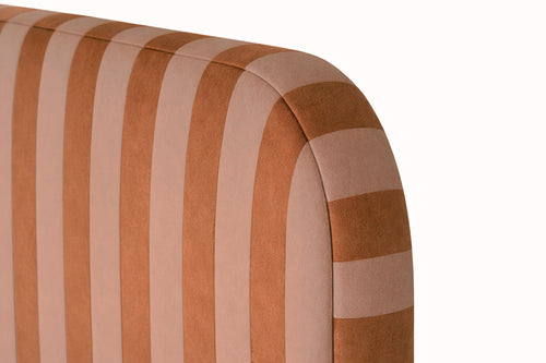 Gestoffeerd fluwelen hoofdbord met strepen 160x97cm