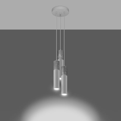Sollux Lighting Hanglamp BORGIO 3P wit - 20x20x110cm