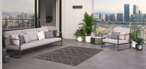 AFK Living vloerkleed Hudson - voor binnen en buiten - zwart - 160 x 230 cm - vtwonen shop