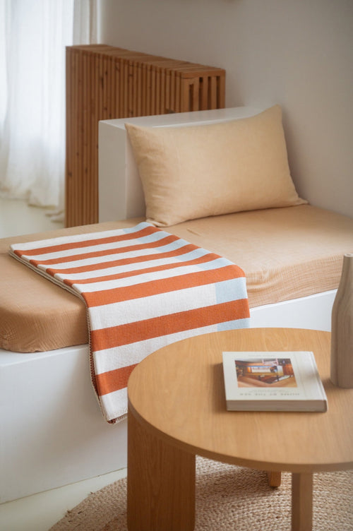 noo.ma ONU Katoenen deken - Terracotta - vtwonen shop