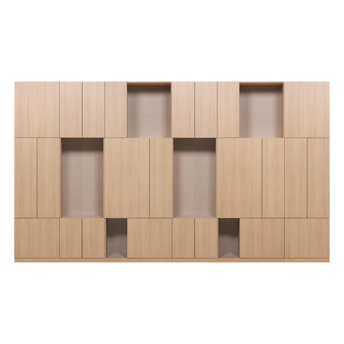 WOOOD wandkast combinatie 376 cm Build - Eiken Decor - Naturel - 215x376x41