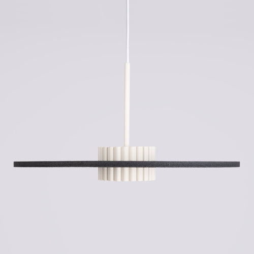 Sollux Lighting Hanglamp OVO 1 beżowa/czarna filc Gx53 - 40x40x125cm