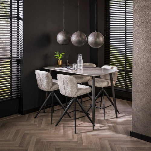 Bartafel Ceramic Lichtgrijs 140cm - Giga Meubel