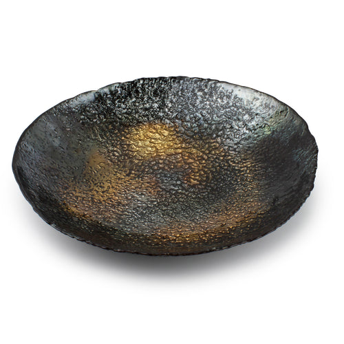 S|P Collection - Sierschaal 32,5xH5,5cm glas zwart/goud Cosmo - vtwonen shop