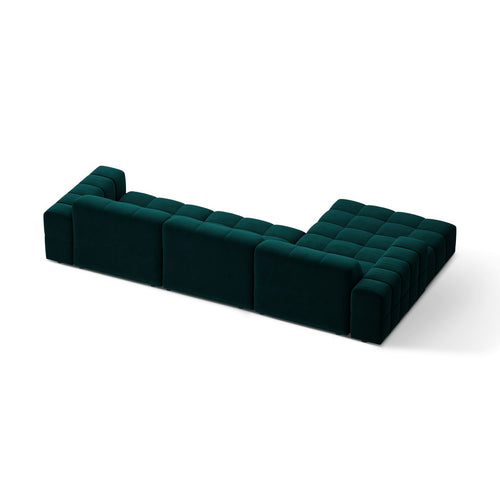 Cosmopolitan Design - Linker hoekbank Chicago 4-zits, flueel diepe olie - 167x294x78cm