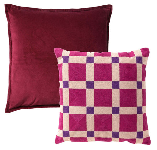 Dutch Decor set sierkussens - Blocks en Caith - Roze - vtwonen shop