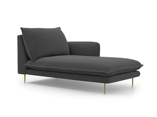 Cosmopolitan Design rechter chaise longue Vienna structurele stof, donkergrijs - 170x110x95cm