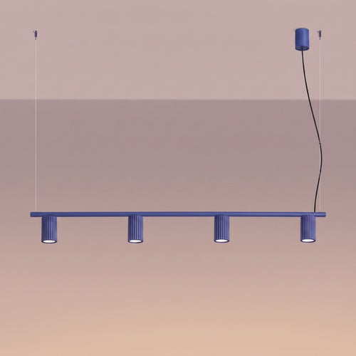 Sollux Lighting Kroonluchter KARBON 4 ultramarijn - 122x6,5x212cm