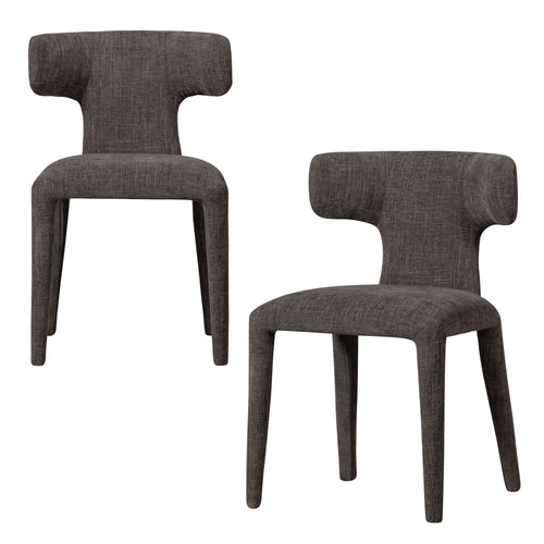 BePureHome eetkamerstoelen Permit - Polyester - Espresso  - Set van 2 - vtwonen shop