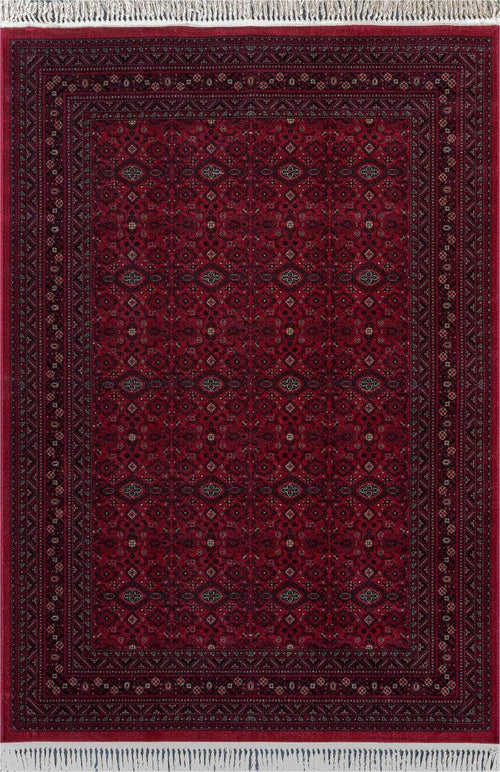 Interieur05 Vintage vloerkleed By Beppe rood met franjes - 195 x 300 cm - vtwonen shop