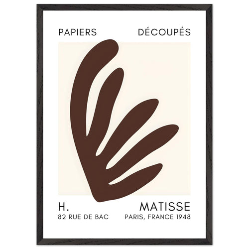 Artfulprints Poster met Lijst Matisse – Aquatic impression brown   - 50x70 cm - Bruin