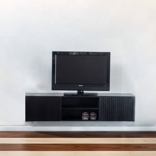 Giga Meubel Tv-meubel Roman - Zwart Mangohout - 150x40x35cm