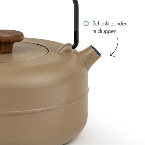Bredemeijer - Theepot Henan 0,75L gietijzer beige - vtwonen shop