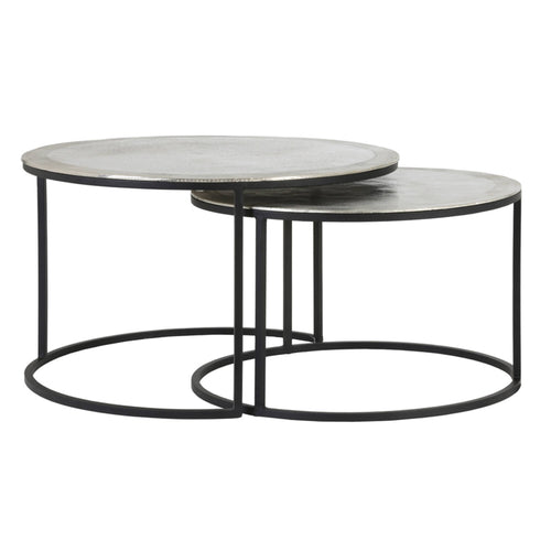 Light & Living tafel  - zilver - 75x75x45 cm