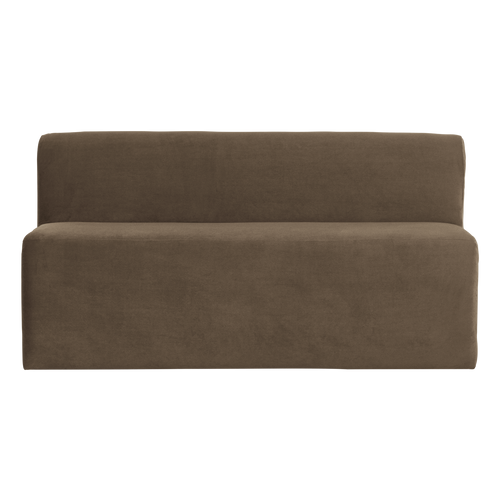 WOOOD eetbank 164 cm rugleuning Mojo Base - Velvet - Taupe - 83x164x76