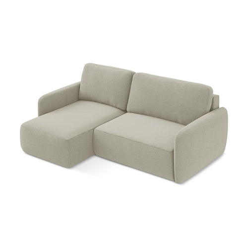 LaMiaSofa hoekbank links Corle - textuurstof - lichtbeige - 207x148x86