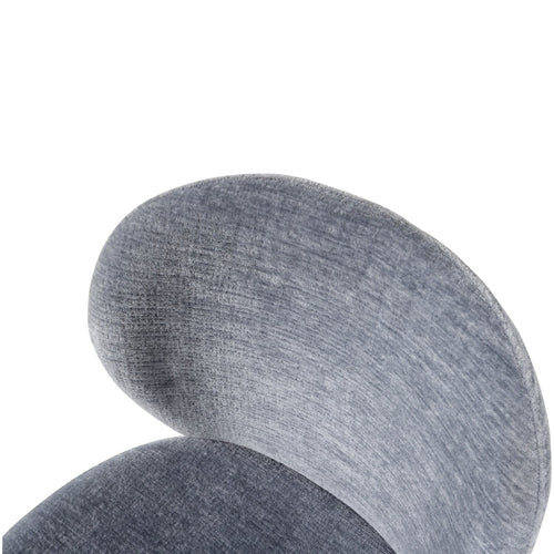 WOOOD eetkamerstoelen Femke - Chenille - Blauw - Set van 2