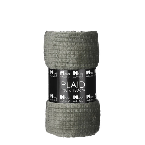 In The Mood Collection Joanne Fleece Plaid - L180 x B130 cm - Polyester - Donkergroen
