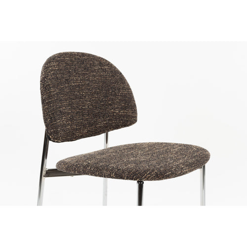 Zuiver Sunrise Eetkamerstoelen Chrome/Bruin - Set van 2