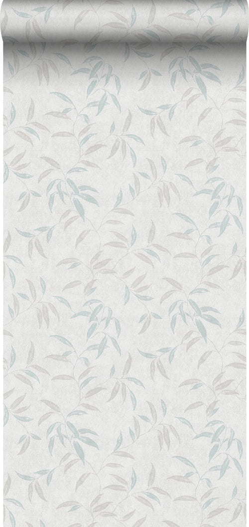 Sanders & Sanders behang bladeren vergrijsd blauw - 53 cm x 10 m - 640234 - vtwonen shop