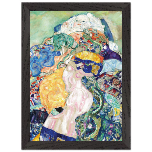 Artfulprints Poster met Lijst Gustav Klimt - Infant   - A4 21x29.7 cm - Meerkleurig