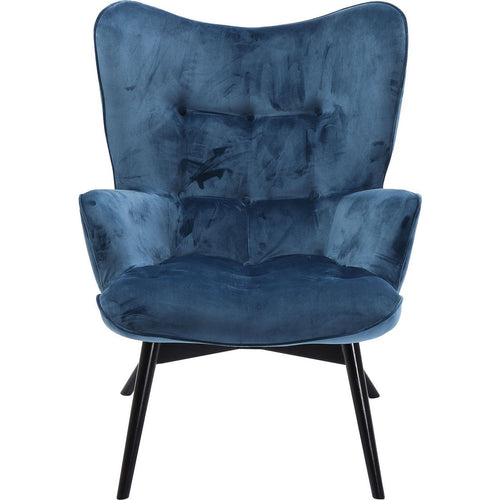 Kare Design Fauteuil Vicky fluweel olieblauw - vtwonen shop