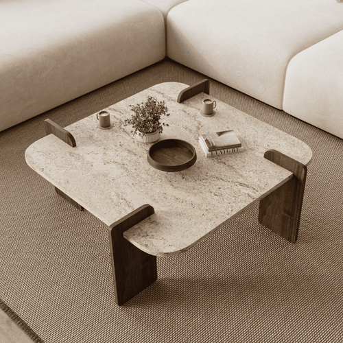 Calicosy - ORIGIN Salontafel - Notenhout - 90x90x35 cm