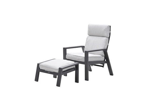 Max verstelbare fauteuil incl.voetenbank -  c. black - sand - vtwonen shop